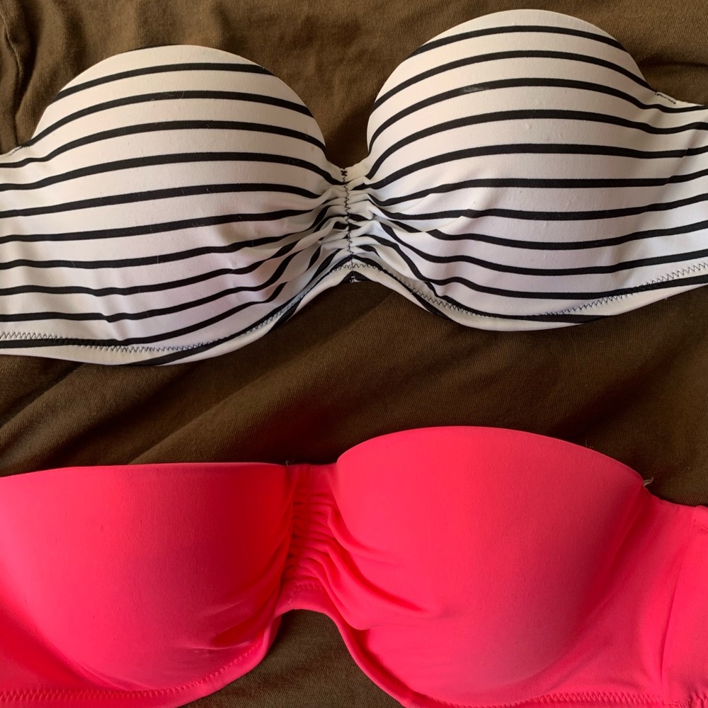 VICTORIA SECRET UNDERWIRE PUSH UP BANDEAU TOPS